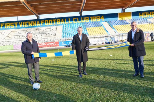 Sport Austria-Präsident Hans Niessl, Vizekanzler und Sportminister Werner Kogler, Tennisverbands-Präsident Magnus Brunner 