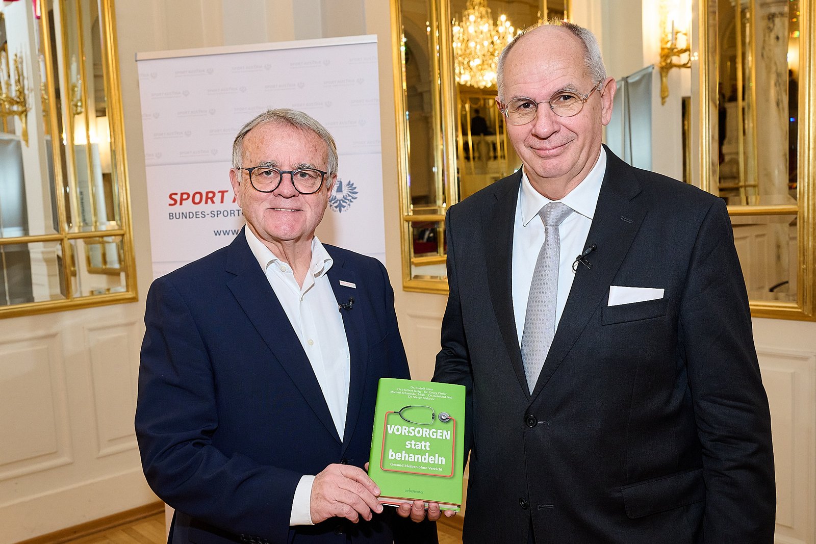 Sport Austria-Präsident Hans Niessl und Prof. Dr. Rudolf Likar. Foto: Sport Austria/Leo Hagen